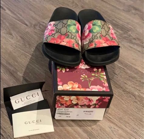 gucci bloom slides box|gucci bloom slides women.